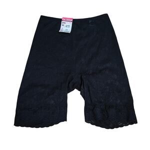 DeMillus Black Bermuda Rendada Black Lace Short Lingerie Womens Xlarge